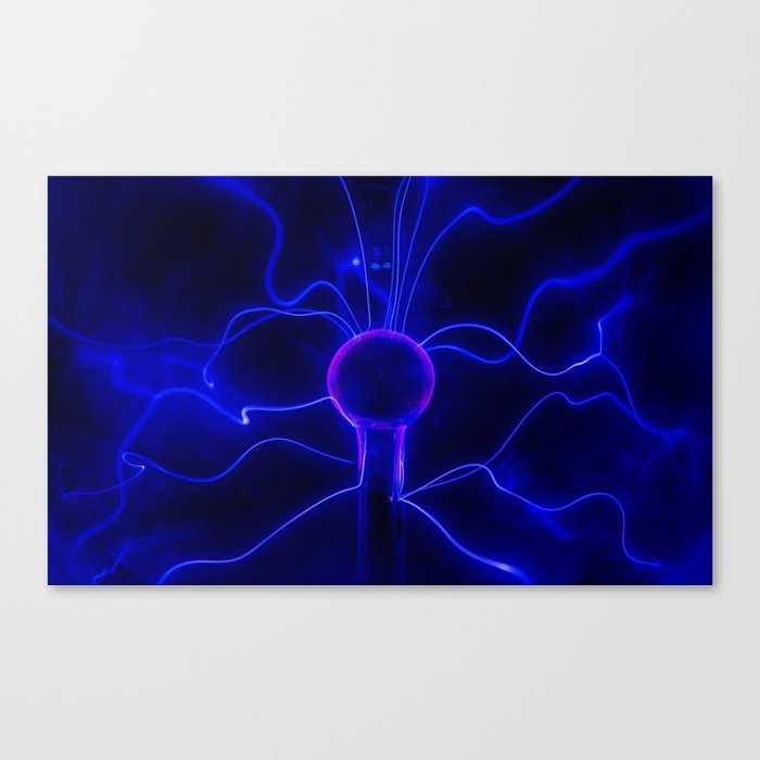 Blue Lightnings Canvas Print