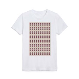 80s Mid Century Rectangles Earth Color Kids T Shirt