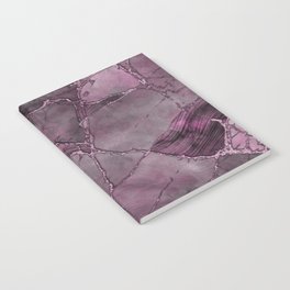 Smoke Pink Purple Marble Gemstone Luxury Notebook