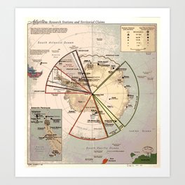 Antarctica Territories Art Print