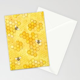 Meant to Bee - Honey Bees Pattern Stationery Card