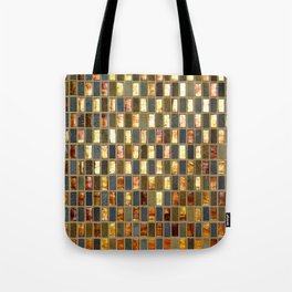 Black Gold Copper Tile Tote Bag