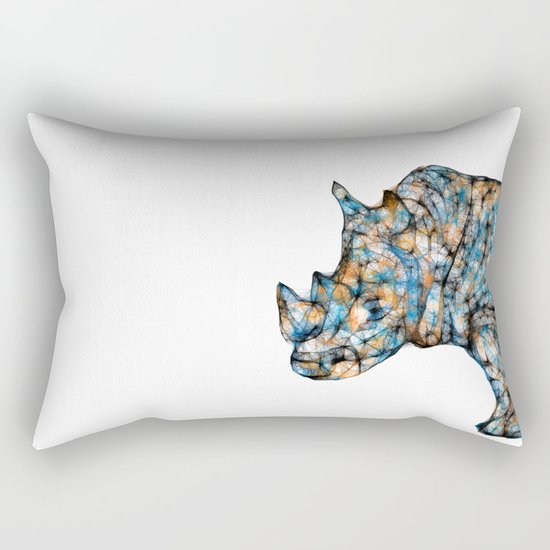 Rhino-no text Rectangular Pillow