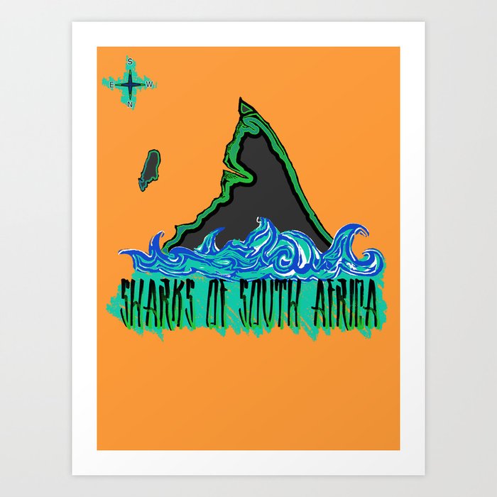 Sharks Of South Africa Art Print