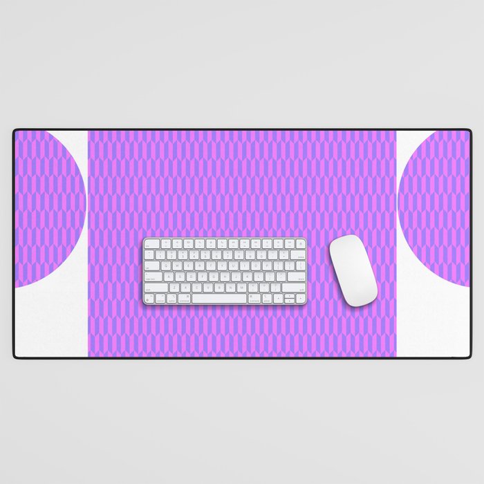 Modern abstract  geometrical blush pink violet pattern Desk Mat
