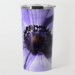 Artistic Lilac Blue Anemone Wildflower Travel Mug