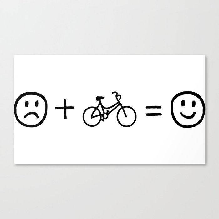 Cycling Makes You Happy Canvas Print