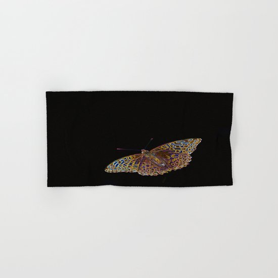 Butterfly on a black background Hand & Bath Towel