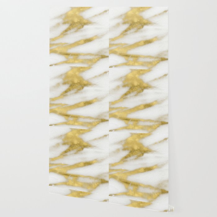 Marble Gold Marble On White Pattern Wallpaper By Naturemagick
