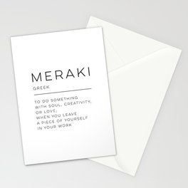 Meraki Definition Stationery Card