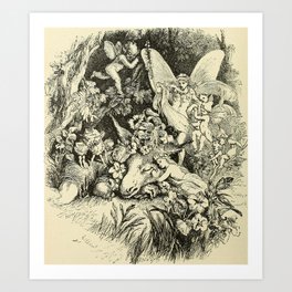 An Art Edition of Shakespeare (1889) - A Midsummer Night's Dream Art Print