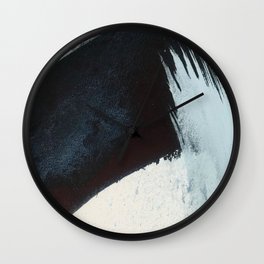 Like A Gentle Hurricane [2]: a minimal, abstract piece in blues and white by Alyssa Hamilton Art Wall Clock