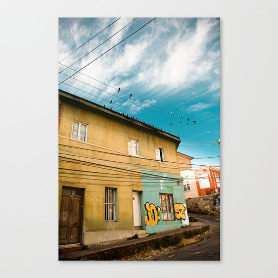 Doves and Wire#1 Canvas Print