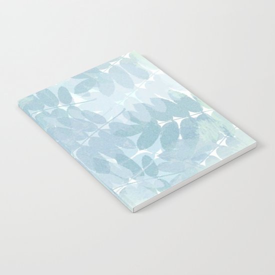 Vintage Blue Leaf Abstract Notebook