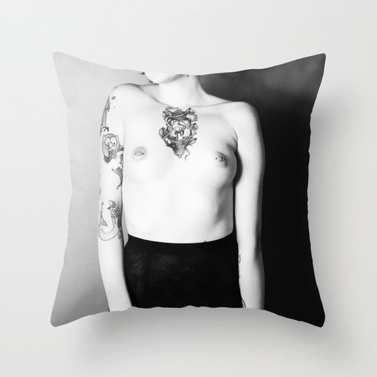 NUDE Throw Pillow