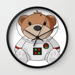 Astronaut Teddy Bear Wall Clock