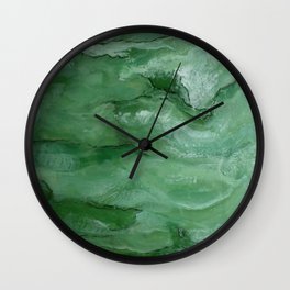 Jade - Original Art (encaustic painting) Wall Clock