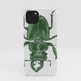 Green Beetle Postcard iPhone Case