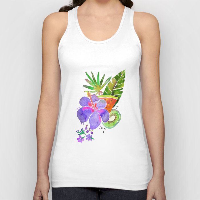 hibiscus and watermelon Tank Top