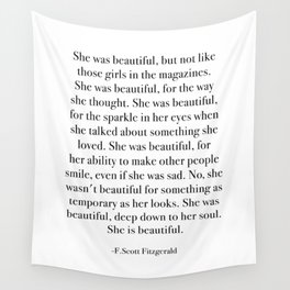 She was beautiful, but not like those girls in the magazines. Wall Tapestry