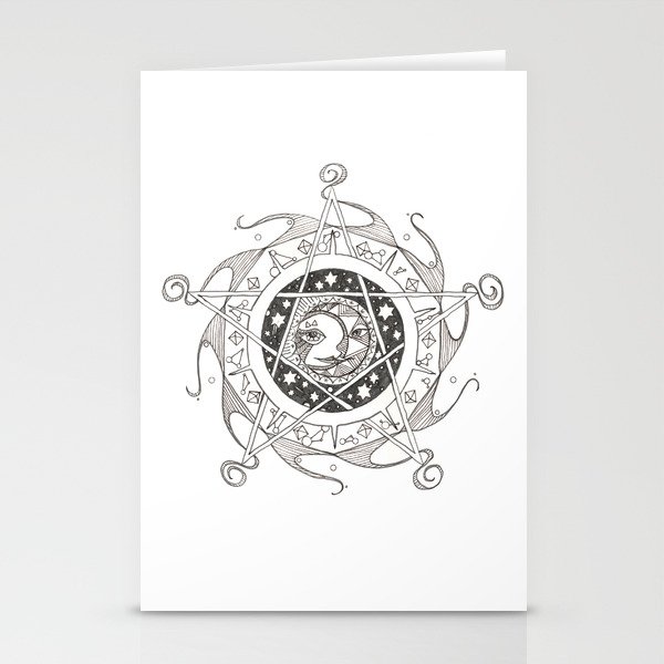 Sun and Moon Stationery Cards
