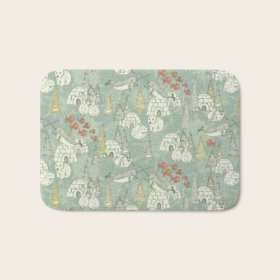 arctic retro Bath Mat