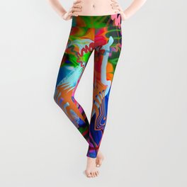 Festive Abstraction 1  (expressionism, expressionist) Leggings