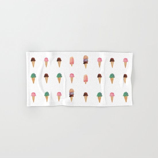 Ice Cream Pattern Hand & Bath Towel