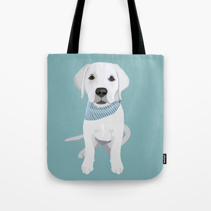 White labrador puppy Finnley Tote Bag