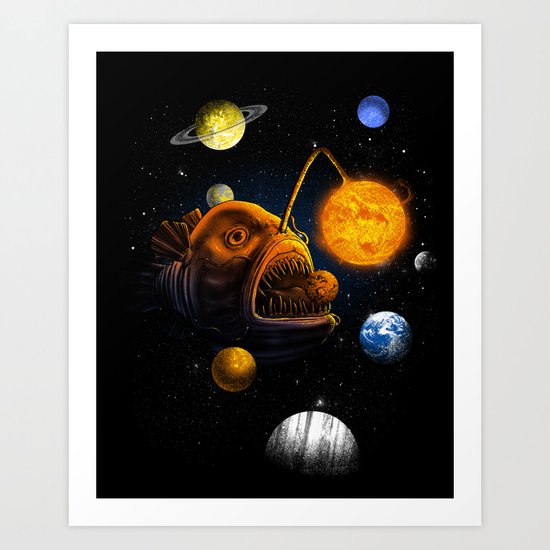 Cosmic Angler Art Print