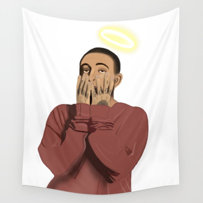 Mac Miller Memorial Illustration Wall Tapestry by LessThanLadyLike Society6
