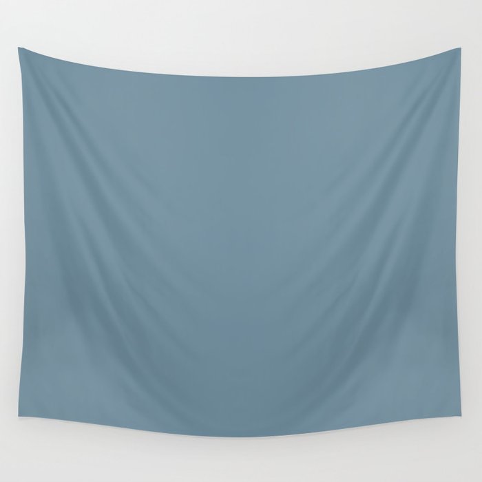 NOW SMOKY AZURITE pastel solid color Wall Tapestry