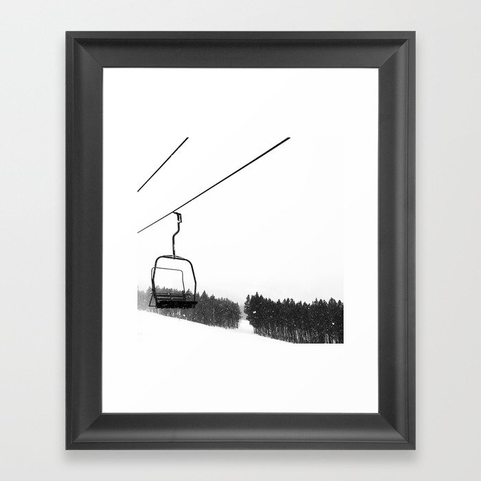 Ski Lifts Views Framed Art Print