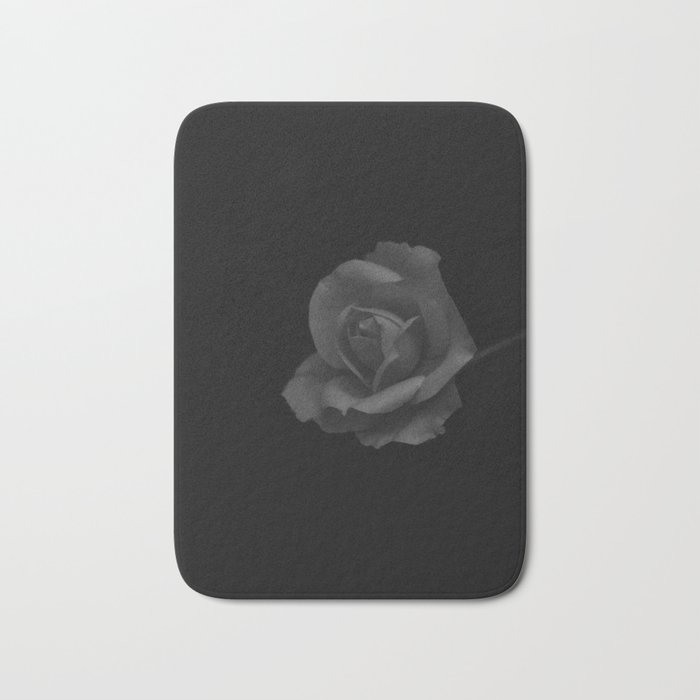 FLOWER • Rose Photography #47 • Black and White Bath Mat