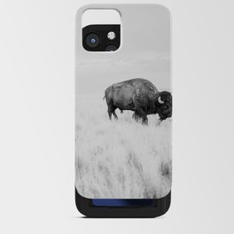 Bison Black and White iPhone Card Case