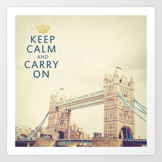 Keep Calm London Art Print