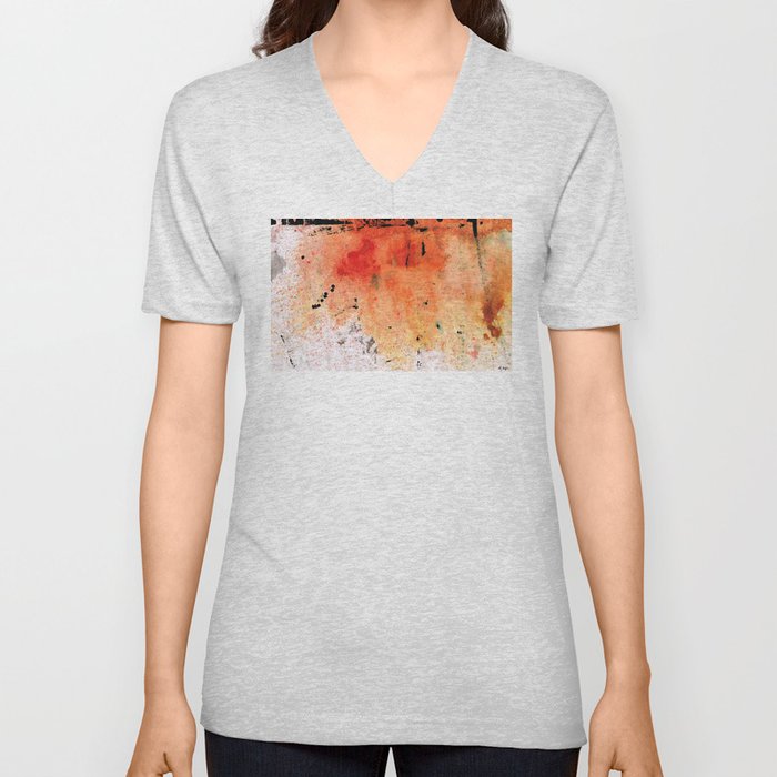 Red Abstract Art - Taking Chances - By Sharon Cummings V Neck T Shirt