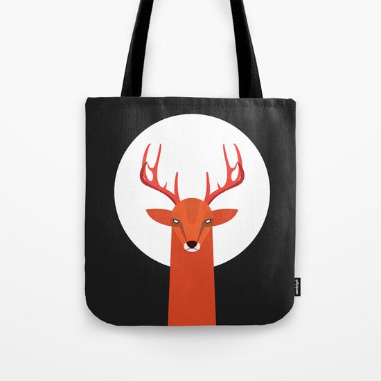 Deer and Moon Tote Bag