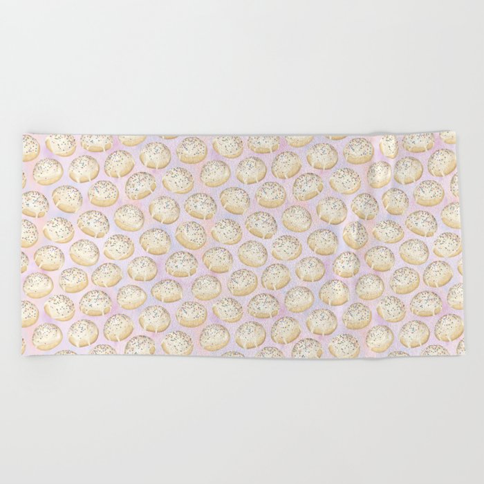 Anise Cookie Pattern (PASTEL) Beach Towel