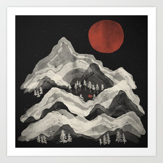 Moon Lake... Art Print