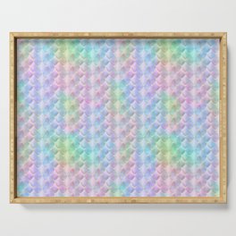 Holographic Mermaid Scales Pattern Serving Tray