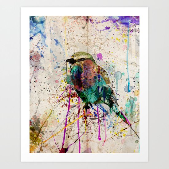 Drippy bird Art Print