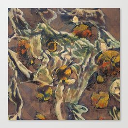 Autumn flowers in the mud  Canvas Print