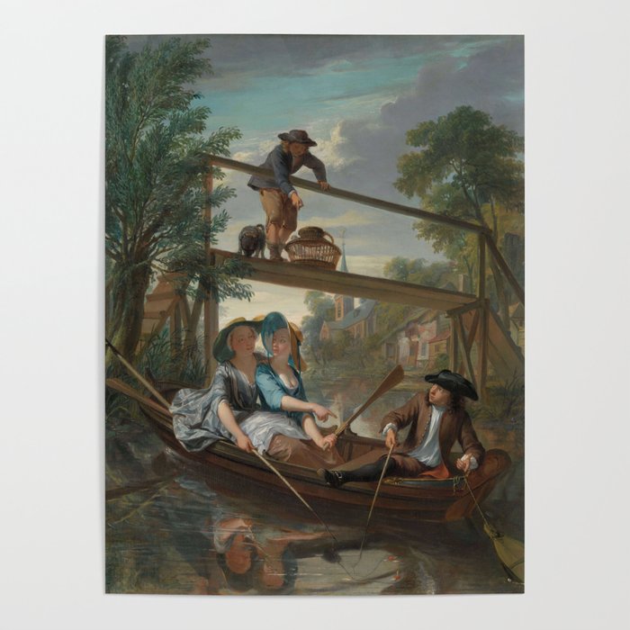De hengelaars, Nicolaas Verkolje (attributed to), c. 1730 - c. 1746 Poster