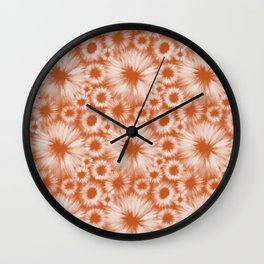 Terracotta Boho tie dye pattern Wall Clock