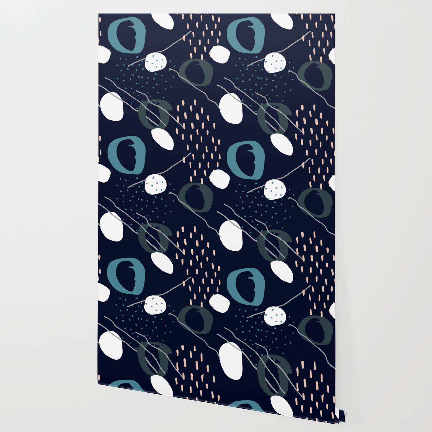 Green Hand Geometric Doodling Wallpaper By Artonwear Society6