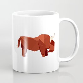 Origami Bison Coffee Mug