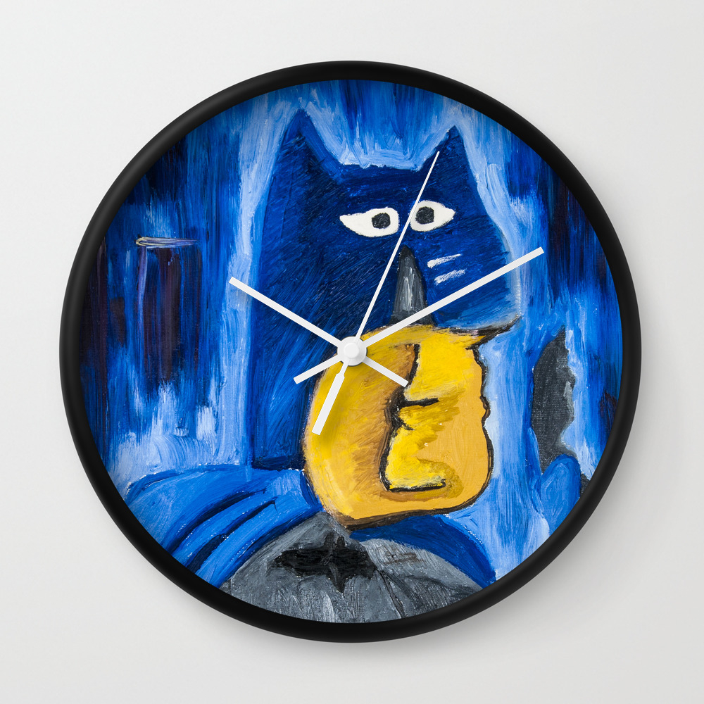Bat Man Picasso Wall Clock By M03goff Society6