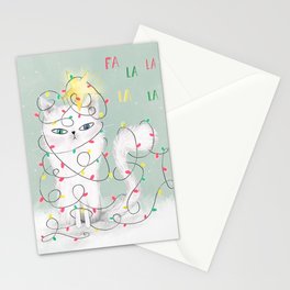 Fa La La La Cat Stationery Card
