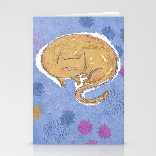 Sleepy Kitty Dreams Stationery Cards
